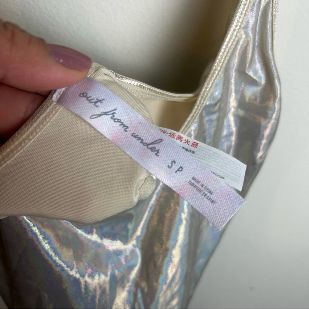 NWT Urban Outfitters Out from Under Crystalline Holigraphic bodysuit size: S - Picture 12 of 15